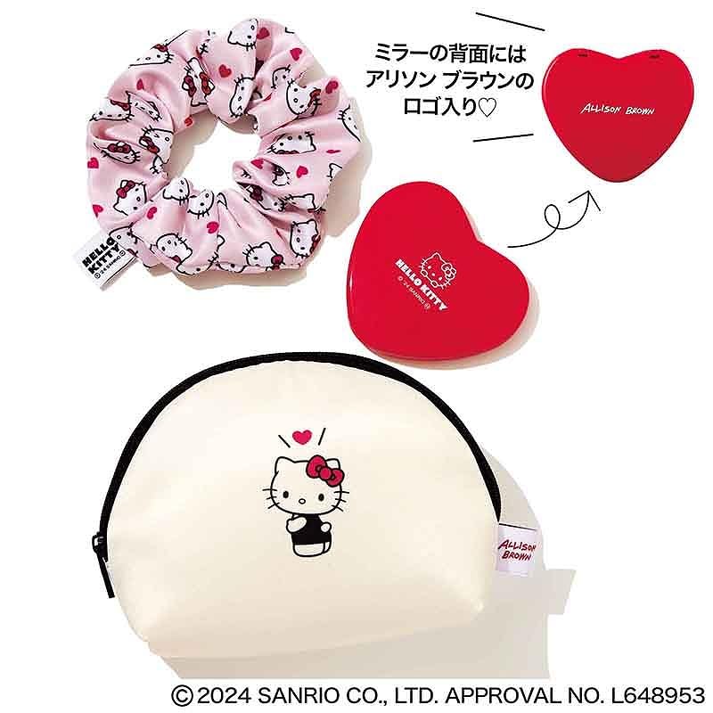 HELLO KITTY×ALLISON BROWN收納包＆髮圈＆小鏡子